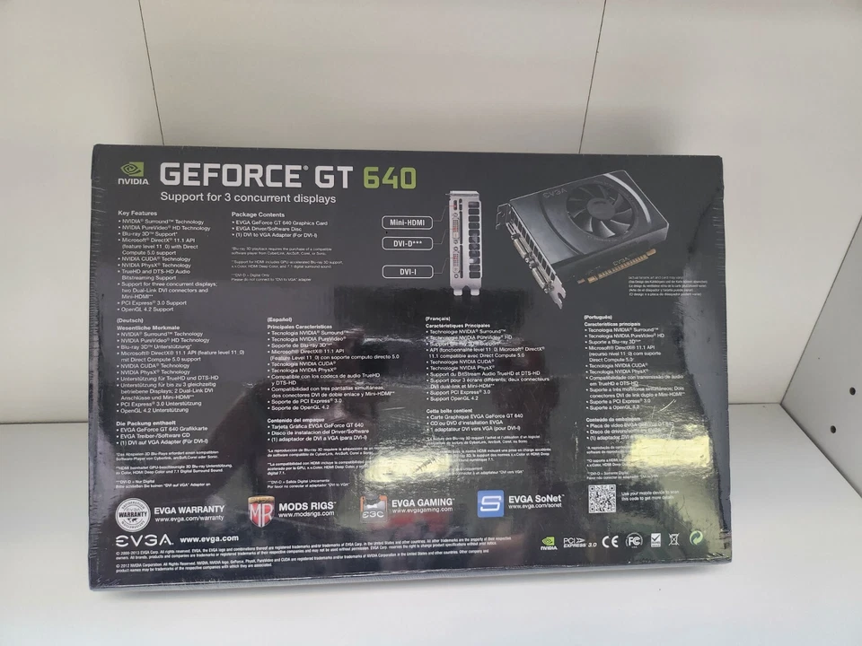 EVGA GeForce GT 640 2GB DDR3 MEMORY Dual DVI_mHDMI_Graphics Cards 02G-P4-2643-K - Image 3 of 4