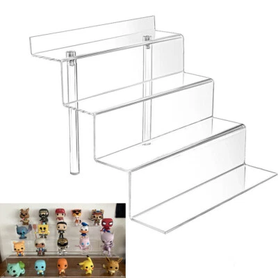 9/12 Inch 4 Tier Display Stand Acrylic Shelf for Funko POP Figures Organizer
