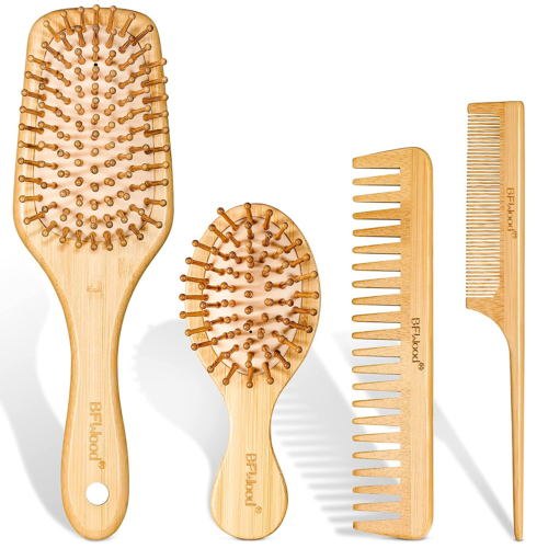 Bamboo Hair Brush Set Eco-Friendly Wooden Hair Brushes and Combs Set Wood  NEW 7445005941904 | eBay
