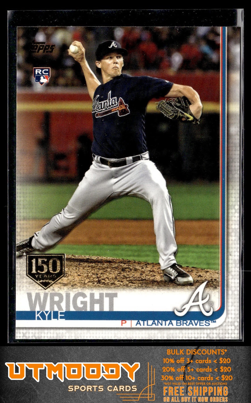 2019 Topps 473 Kyle Wright 150th Anniversary Atlanta Braves