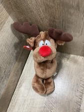 Russ Berrie Radar The Reindeer Plush Stuffed Animal Brown NWT