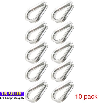 Eowpower 30PCS M5 Stainless Steel Thimble Rigging for 5//32-3//16 Diameter Wire Rope Cable