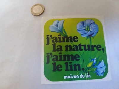 Antique linen house sticker I love nature