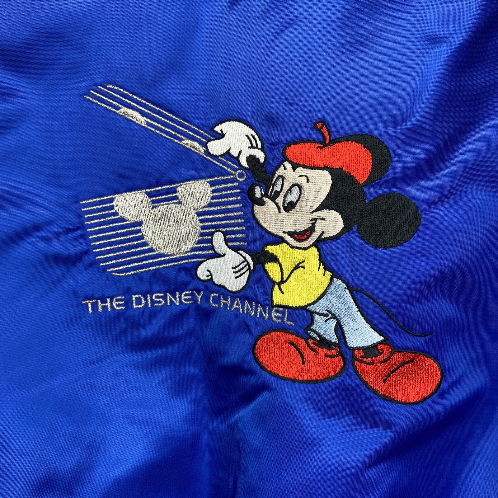 Vintage Disney Channel Satin Jacket 80s Mickey Mouse … Gem