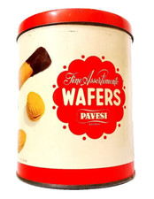 PAVESI biscottini Novara 60s italy scatola latta Wafers assortiti empty tin box