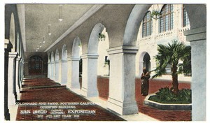 1915-Postmarked-Postcard-Colonnade-and-Patio-San-Diego-Exposition-California-CA
