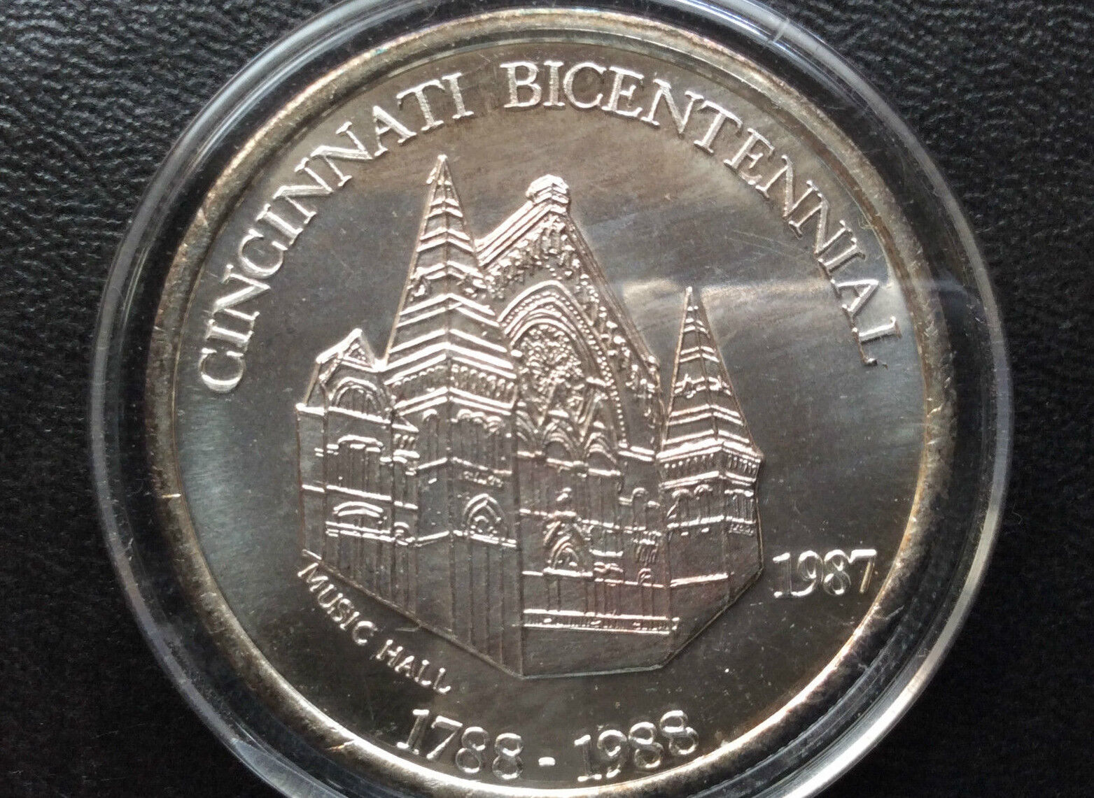 1987 Music Hall Cincinnati Bicentennial Commemorative Silver Medal A2024 Zaskakująca wyjątkowa wartość, prawdziwa gwarancja