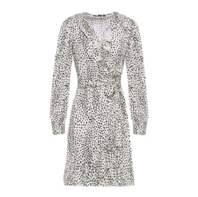 cupro blend mini wrap dress cupro blend mini wrap dress