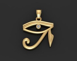 Authentic eye of horus necklace, eye of horus pendant, eye of ra necklace, gold illuminati