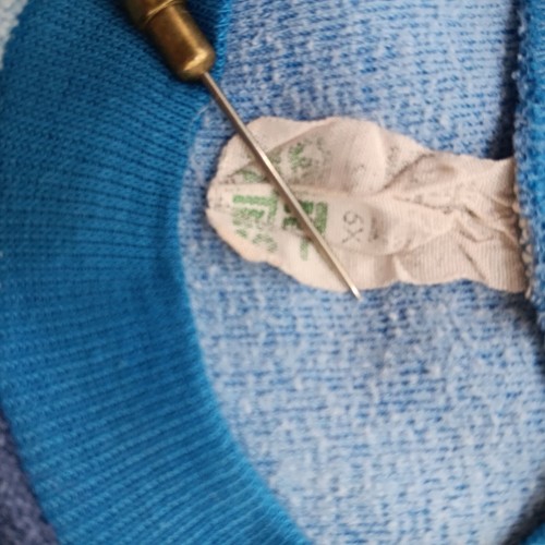 Boys 6X True Vintage 70s Boys Velur Sweatshirt Colorblock Distress Relic Hippy - Picture 6 of 6
