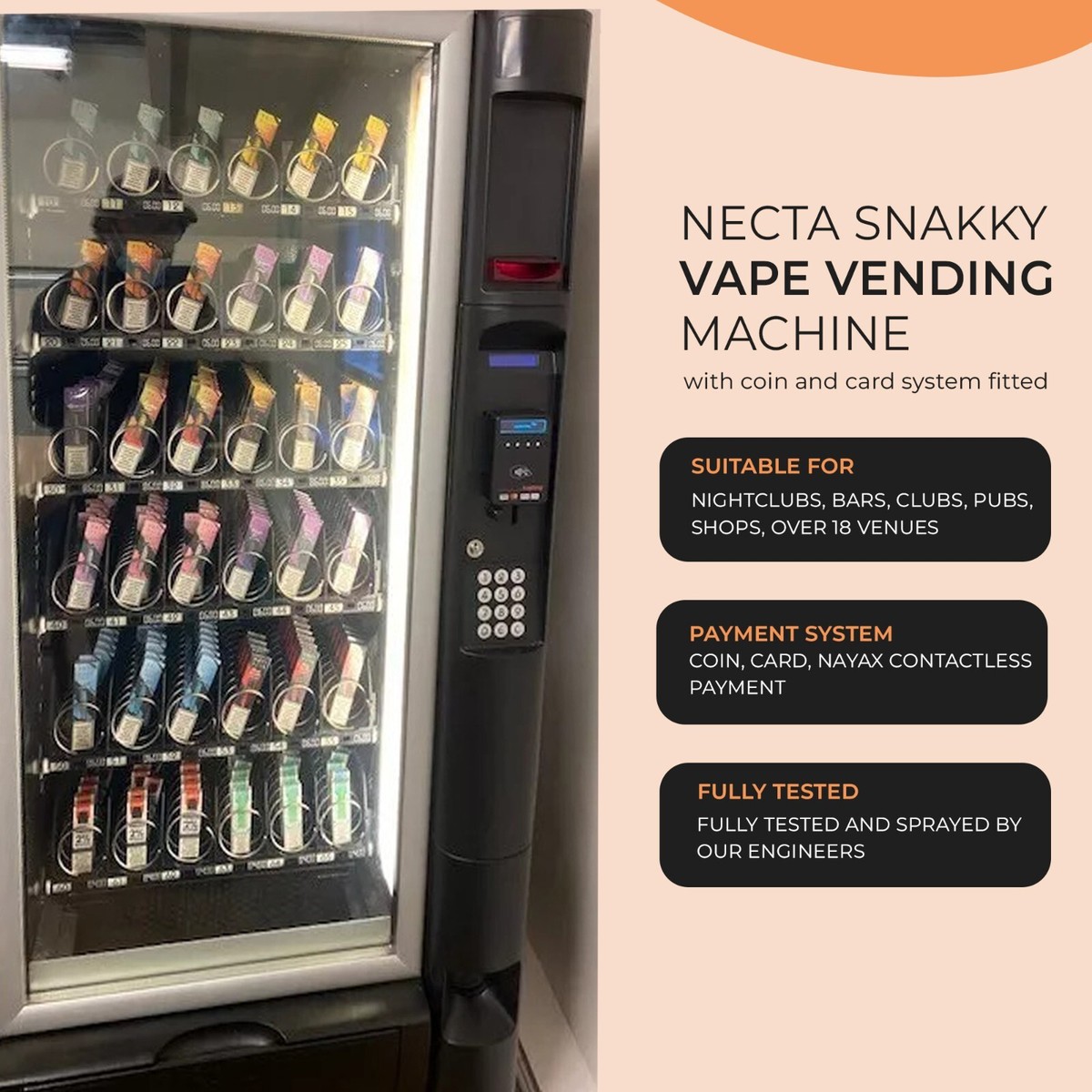 Vape Vending Machine 24/7, 36 Selections, Over 18, Nightclub Bar Club Pub  Shop | eBay UK