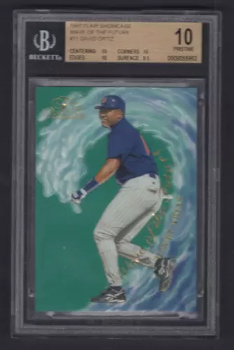 1997 FLAIR SHOWCASE WAVE OF THE FUTURE ROOKIE SP #11 DAVID ORTIZ BGS 10 PRISTINE