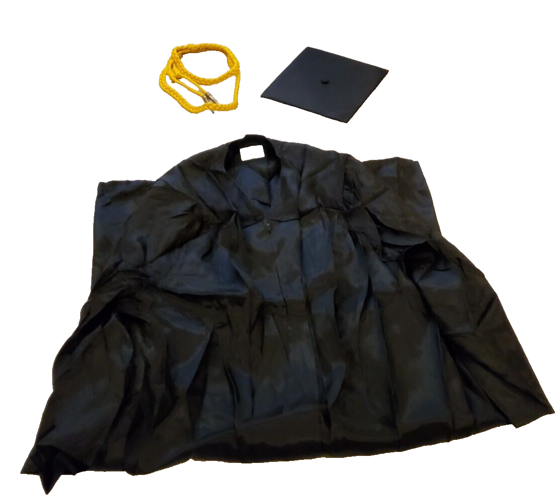 jostens-graduation-cap-and-gown-black-size-5-10-6-xl-gold-honor-cord