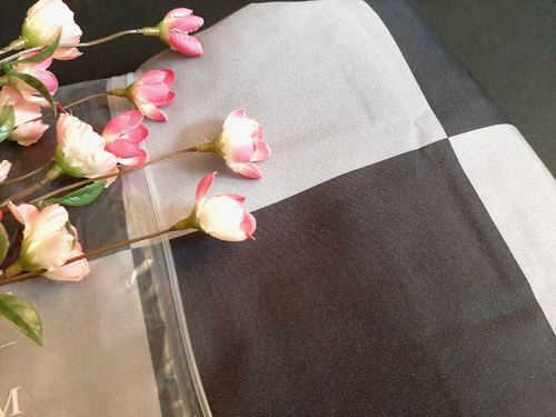 Queen Black & Gray Grid Checkerboard Square Duvet Cover Set ~ Duvet & Shams New - Picture 3 of 5