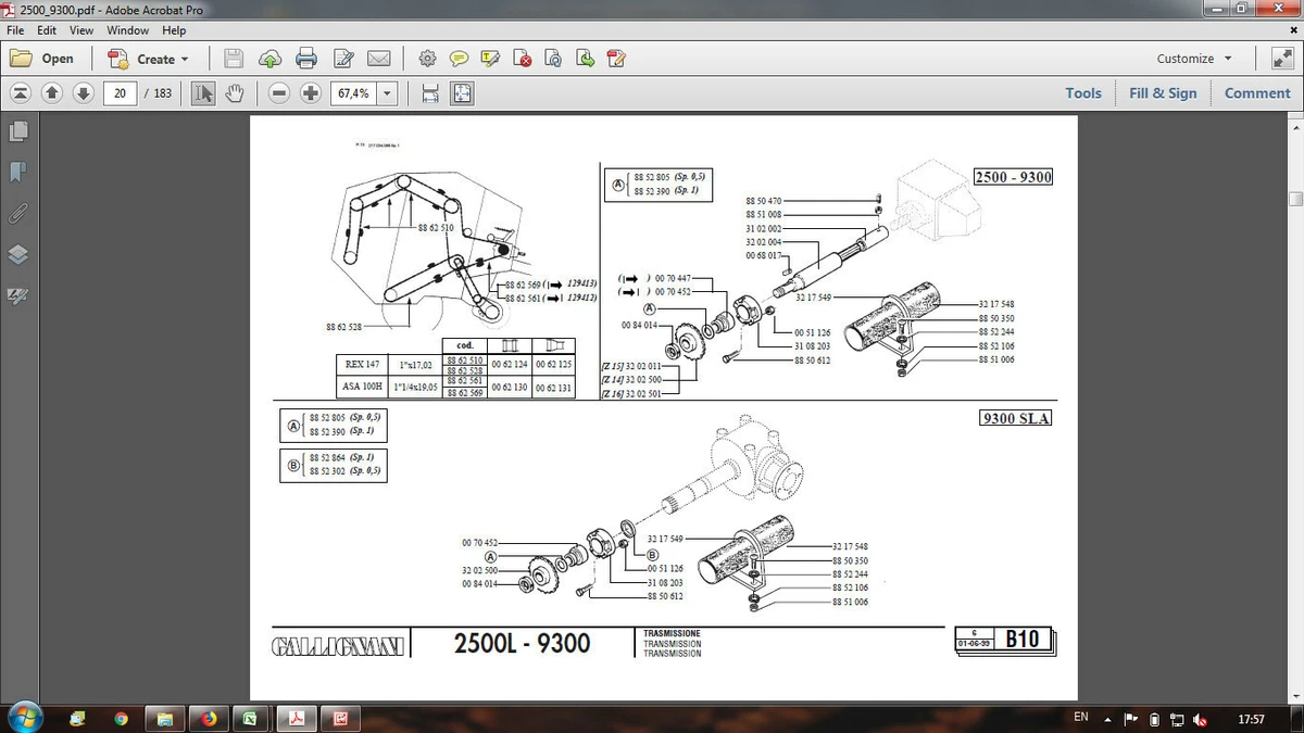 Gallignani 9300 parts manual in PDF format | eBay