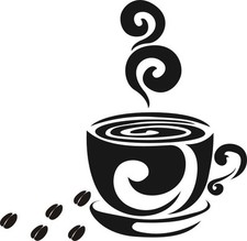Wandtattoo wandaufkleber wandfolie cafe coffee kaffee Küche Kaffeebohnen cafe03