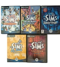Sims PC Bundle Deluxe, House Party, Makin' Magic, On Holiday, Hot Date sehr guter Zustand