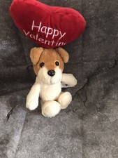 Peluche Hug Fun Precious Cachorro Cara Bronceada Perro Peluche 7" Feliz San Valentín