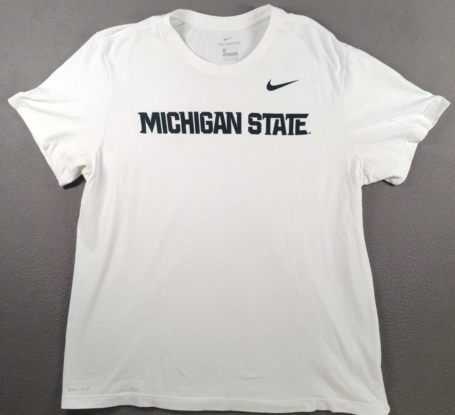 Michigan State Nike Shirt Mens XL White College Football NCAA Dri Fit Tee Sports