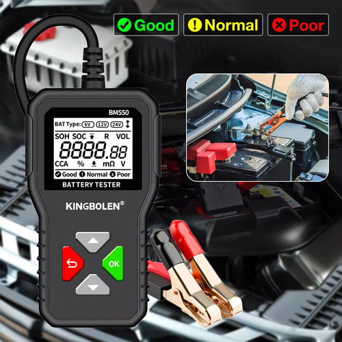 BM550 Auto Car Battery Tester 6V 12V 24V Cranking Charging Battery Analyzer BT50 - Picture 5 of 13