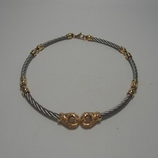 Philippe Charriol Gold Silver Stainless Steel Celtic Necklace