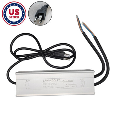 60-400W LED Power Supply AC110V to DC12V Driver Transformer Adapter Waterproof