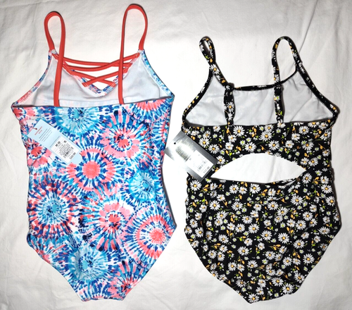 Cat & Jack Art Class Girls Sz 8 Swimsuit Lot 1pc Daisy Flowers Tie Dye Swim NWT - Picture 4 of 4
