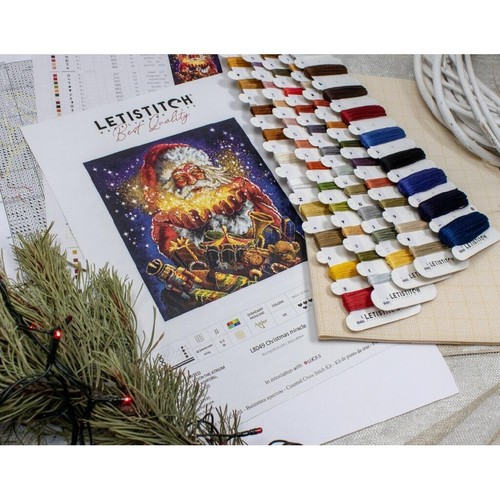 Gezähltes Kreuzstich-Set Weihnachtsmann DIY Letistitch - Bild 3 von 6