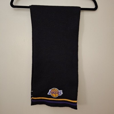Adidas Men's Lakers Patch Acrylic Scarf with Puple and Gold Stripes_2_823_2
