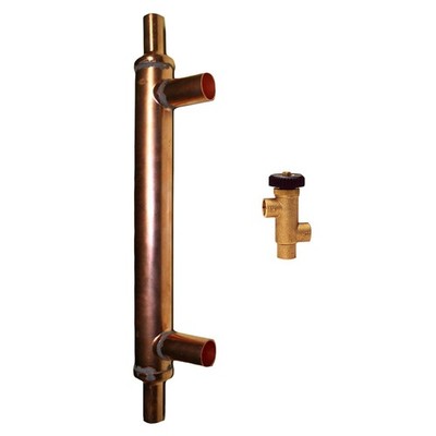 17'' Side Arm Heat Exchanger Outdoor Furnace Boiler Stove w/Watts Tempering Valve