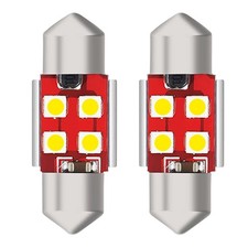 4pc 22v 31mm 4-smd Festoon Bright White Led Lights Map Dome Reading Interior Car