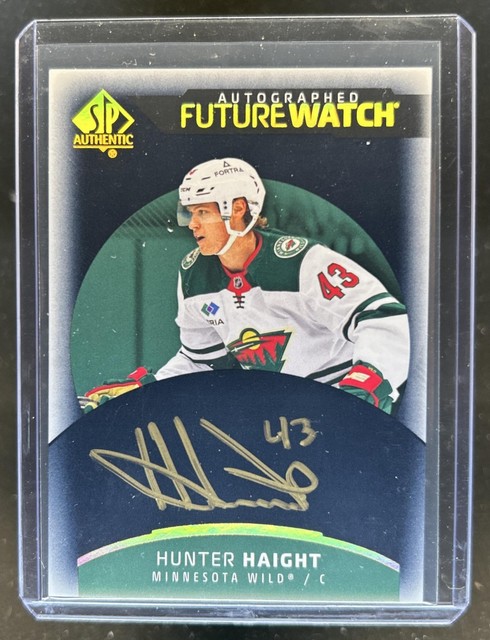 2025-26 SP Authentic Hunter Haight Future Watch Mystery Black Auto RC SSP #182