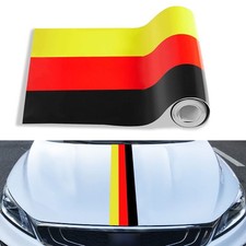 78"x5.9" Germany Flag Color Stripe Decal Sticker, DIY Modifed Stripe Decal Wa...