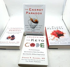 Dr. Steven R Gundry MD 4 Book Collection Set The Plant Paradox Longevity Keto