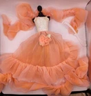 1984 Peaches N Cream Barbie Doll Dress X2 Stole & Wrist Flower Mattel #7926 VNTG