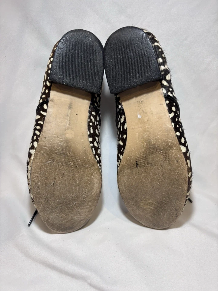 Zapatos Oxford Dolce Vita Derby para mujer 6,5 marrón estampado de leopardo con cordones de cuero Foto 4 de 4