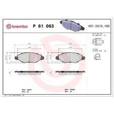 Satz Bremsbeläge Bremsklötze vorne für Peugeot 206+ 2L 26884638