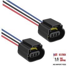 2PCS Female Headlight Connector for H13/9008 Bulb,Headlight Female Socket