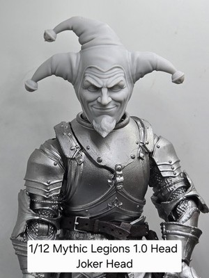 3d Printed JOKER OF DECK 1.0 Headsculpt For Mythic Legions 1/12 