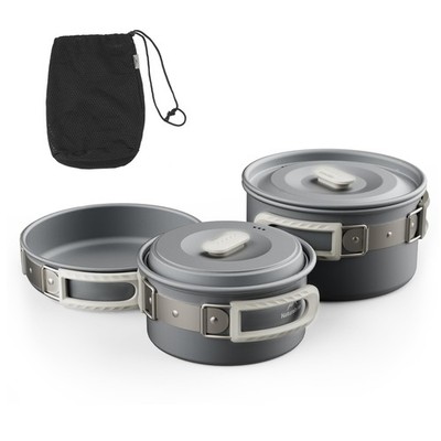 Camping Cookware Set Mess Kit for Backpacking Gear, Camp Cooking Set, Camping...