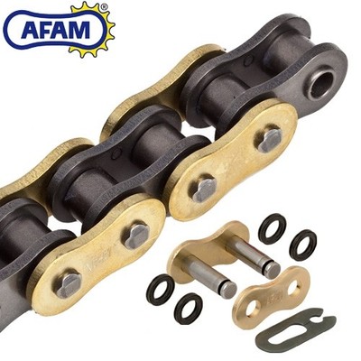 AFAM Kette für Brixton Crossfire 500 ABS 2023 XS-Ring 520XRR3-G gold/black Clip