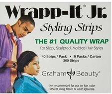 Graham Beauty Wrapp-It Jr. Styling Strips (Black) 360 Strips