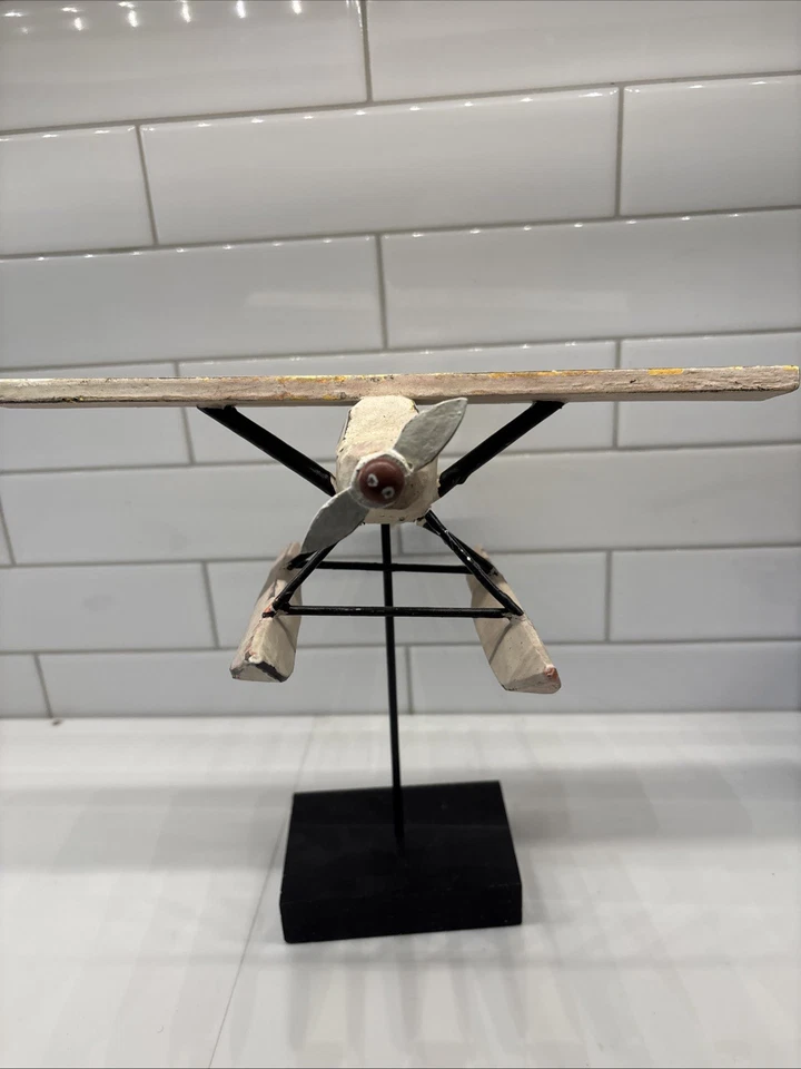 Celeiro de cerâmica vintage de madeira? Decoração de quarto infantil modelo de avião rústico - Imagem 2 de 4