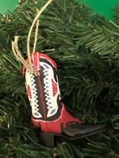 Western Cowboy Boot Christmas Ornament