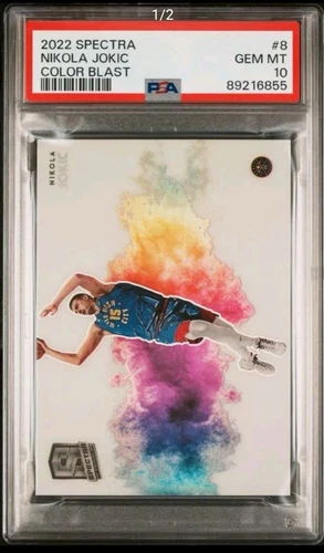 2022-23 Spectra Nikola Jokic Color Blast SP #8 PSA 10 - POP 3