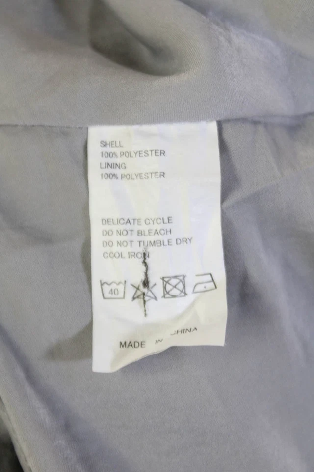 Blusa drapeada gris sin mangas KaufmanFranco para mujer talla S Foto 4 de 4