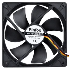 12V DC 120Mm Quiet Cooling Fan Silent, Variable Speed Control by 5V to 12V Input