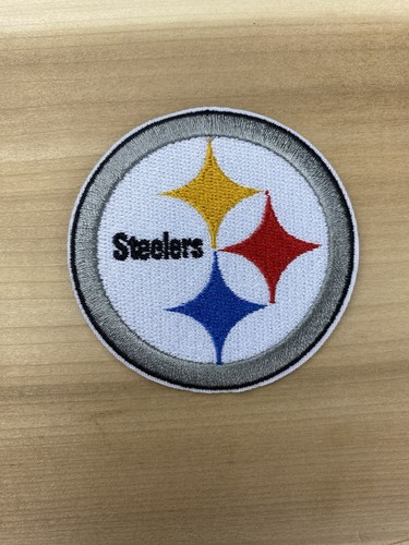 PITTSBURGH STEELERS EMBROIDERED IRON ON PATCH 3" DIAMETER FREE SHIPPING - Picture 3 of 4