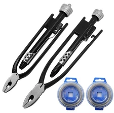 2 PCS Safety Wire Pliers Set 9 in & 6 in Chrome Vanadium with Safety Wire Rolls