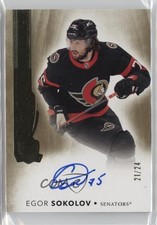 2021-22 Upper Deck The Cup Rookie Gold Foil 21/24 Egor Sokolov #154 Auto 0k70